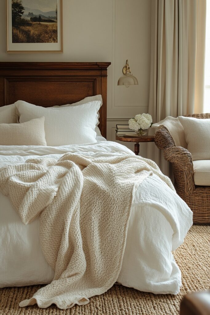 29 Organic Modern Bedroom Ideas with a Focus on Eco-Friendly Elegance 23 Luxe Linen Bedroom