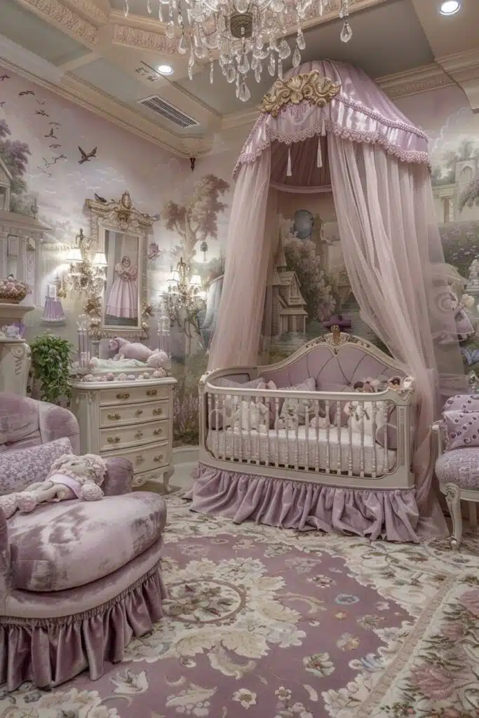 29 Nursery Room Ideas for a Girl to Design the Perfect Princess Retreat 1 Magical Princess Dream