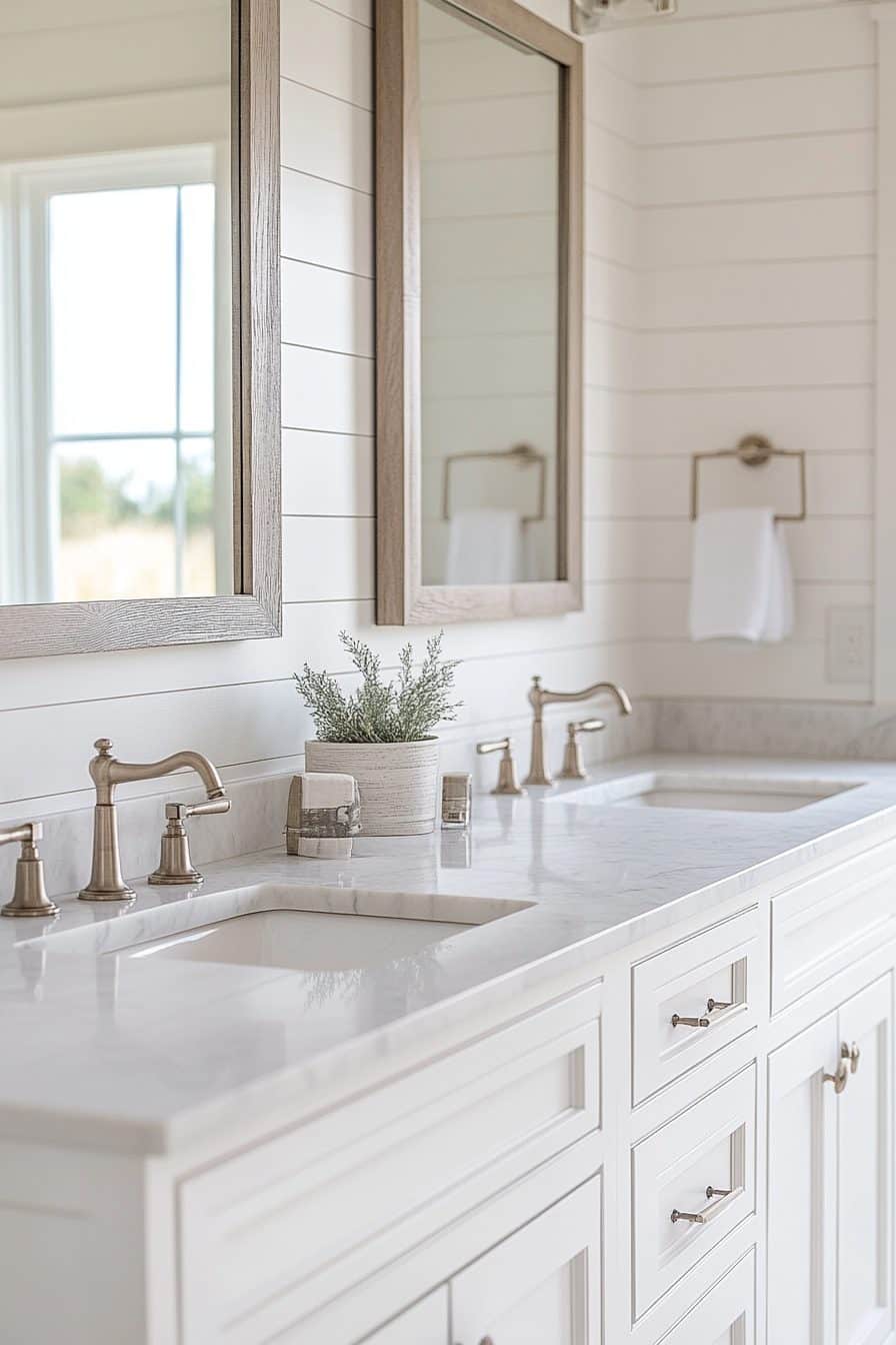29 Coastal Farmhouse Bathroom Ideas To Infuse Beach Vibes Into Your Decor