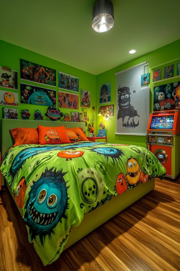 29 Halloween Decor Bedroom Ideas to Add Spooky Vibes to Your Sleeping Space 25 Monster Mash Fun Room