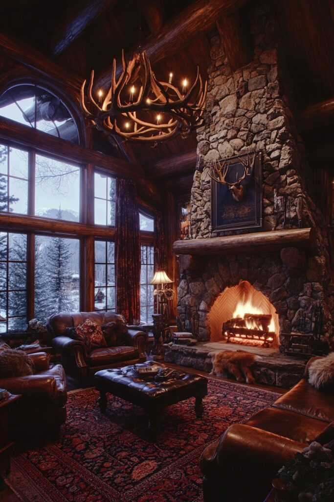 29 Rustic Home Decor Ideas to Infuse Country Charm into Your Home 5 Mountain Lodge Comfort
