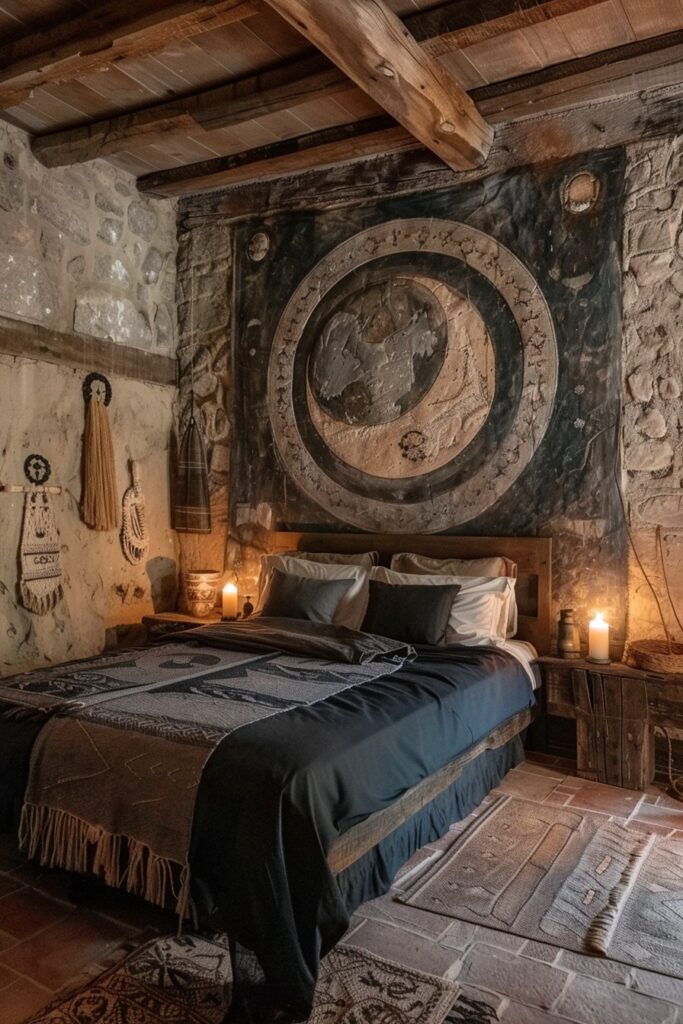 29 Rustic Boho Witchy Bedroom Ideas to Create an Enchanting Retreat 1 Mystical Moonlit Sanctuary