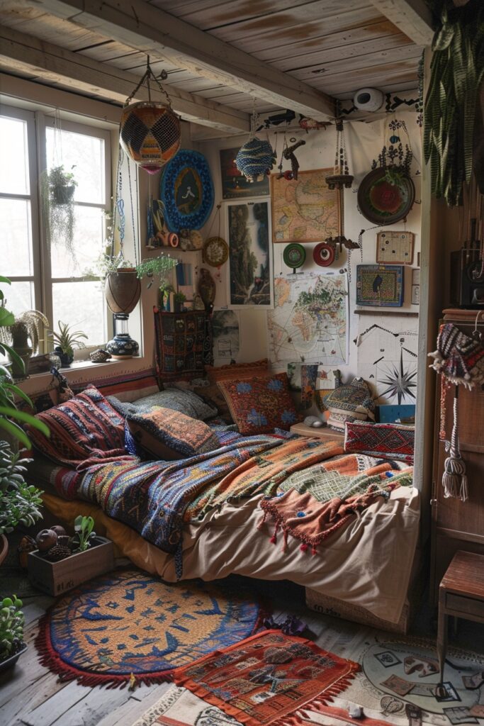 29 Rustic Boho Witchy Bedroom Ideas to Create an Enchanting Retreat 24 Mystical Nomad Niche