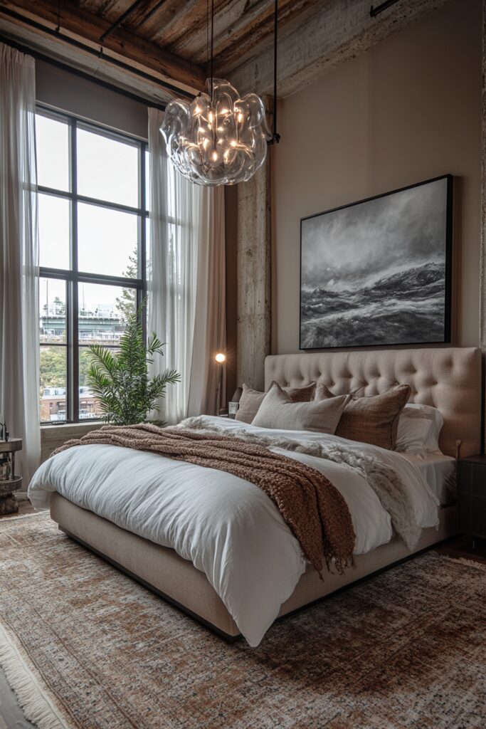 29 Organic Modern Bedroom Ideas with a Focus on Eco-Friendly Elegance 13 Organic Luxe Loft