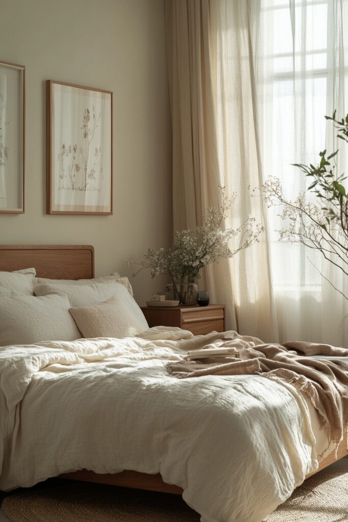 29 Organic Bedroom Ideas with Earthy Palettes and Textures 1 Peaceful Escape
