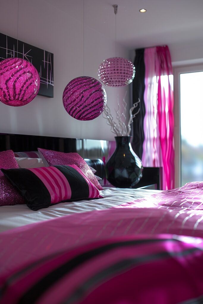 29 Pink and Black Bedroom Ideas for a Modern and Feminine Vibe 19 Pink and Black Sophisticate's Choice