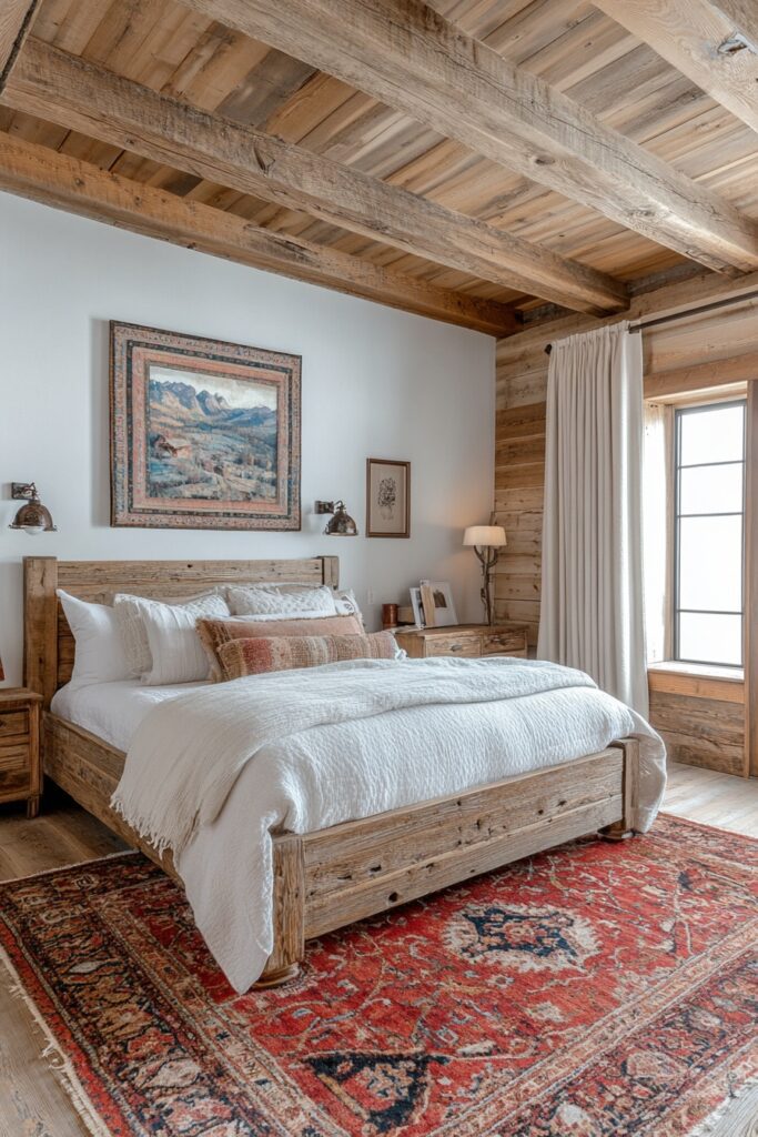 29 Organic Modern Bedroom Ideas with a Focus on Eco-Friendly Elegance 7 Reclaimed Wood Escape