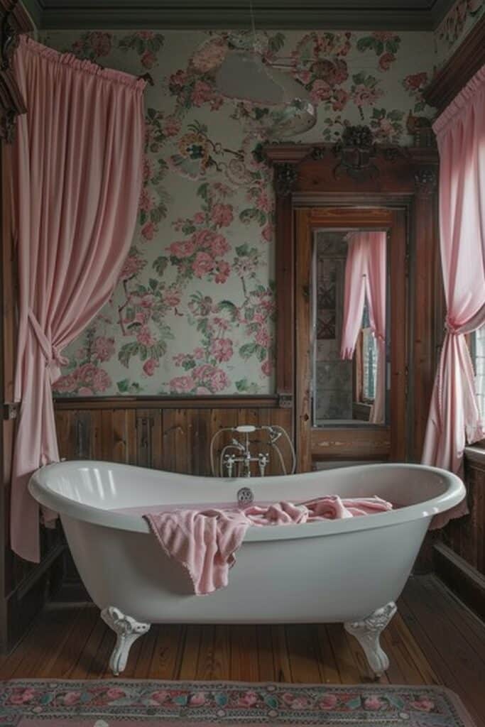 29 Pink Bathroom Decor Ideas for a Fun and Feminine Touch 12 Romantic Pink Victorian