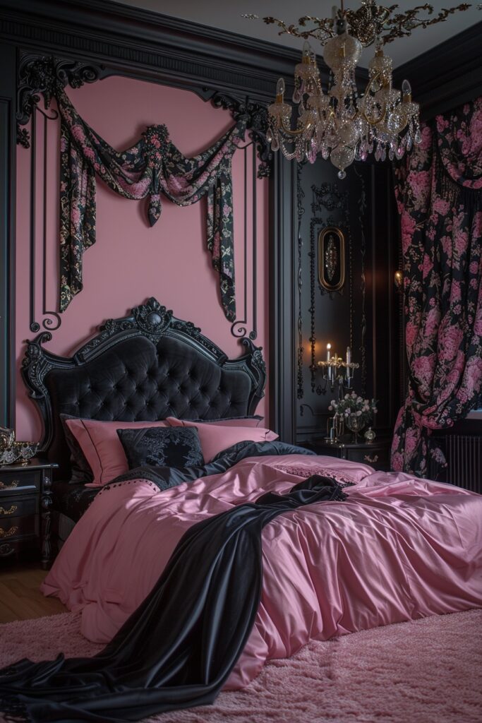 29 Pink and Black Bedroom Ideas for a Modern and Feminine Vibe 18 Romantic Pink and Black Bedroom