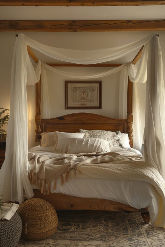 29 Rustic Boho Witchy Bedroom Ideas to Create an Enchanting Retreat 14 Rustic Mystic’s Sanctuary