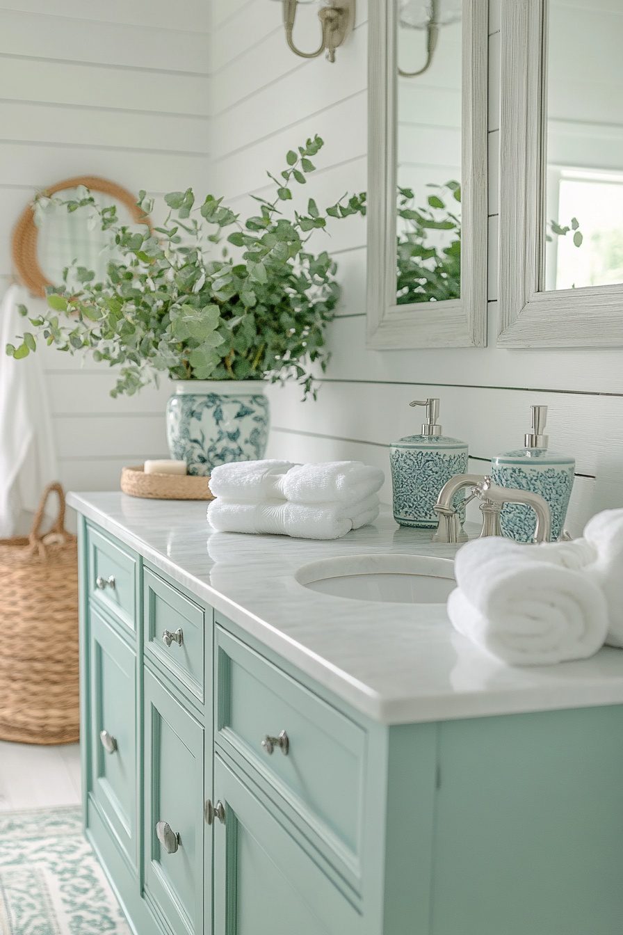 29 Coastal Farmhouse Bathroom Ideas To Infuse Beach Vibes Into Your Decor