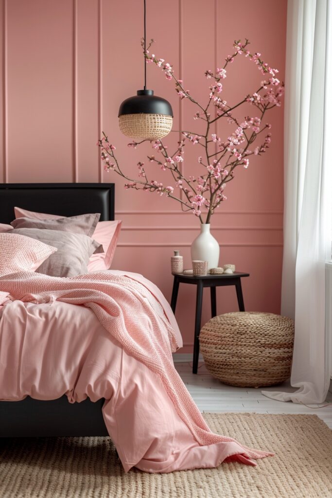 29 Pink and Black Bedroom Ideas for a Modern and Feminine Vibe 22 Tranquil Pink and Black Bedroom