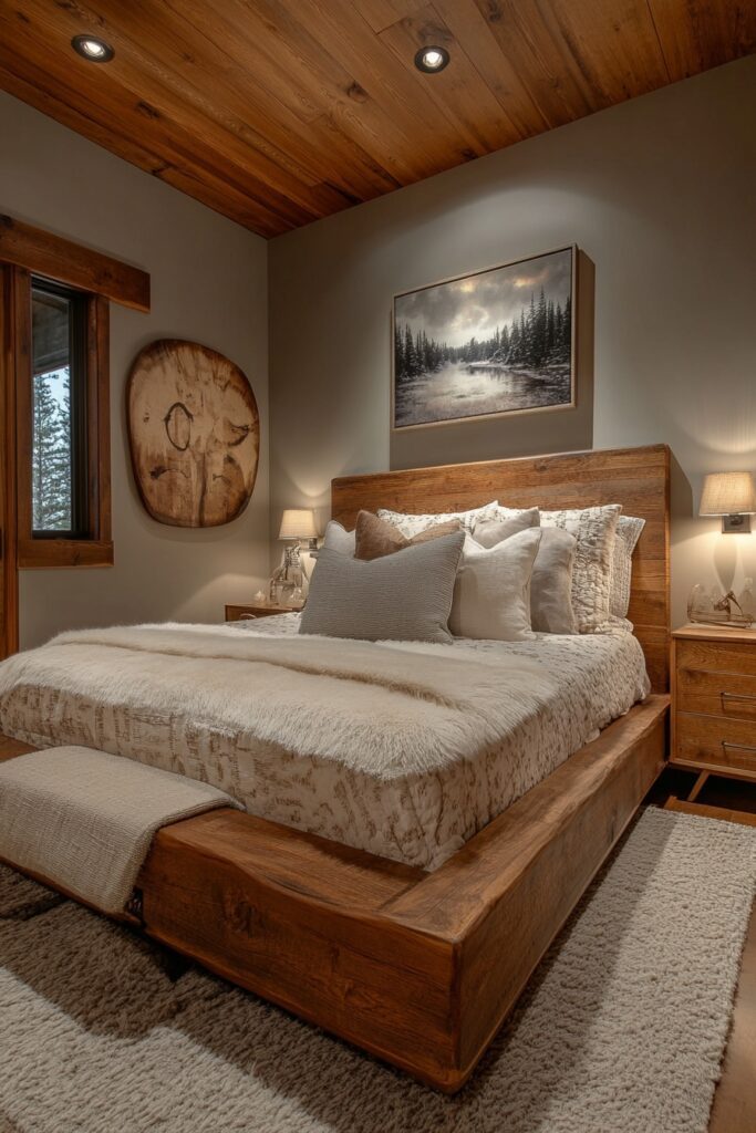 29 Organic Modern Bedroom Ideas with a Focus on Eco-Friendly Elegance 12 Warm Wood Bedroom