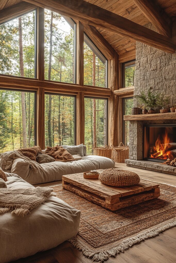 29 Rustic Home Decor Ideas to Infuse Country Charm into Your Home 1 Woodland Haven Hideaway