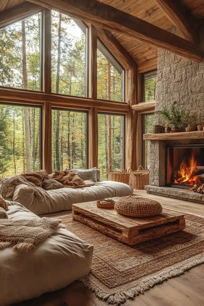 29 Rustic Home Decor Ideas to Infuse Country Charm into Your Home 1 Woodland Haven Hideaway