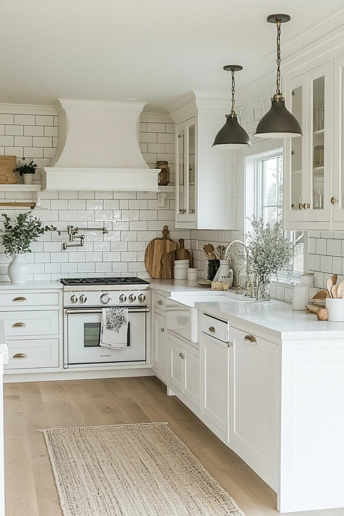29 Kitchen Decorating Ideas to Bring Personality to Your Kitchen 21 All-White Tranquil Kitchen