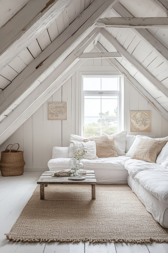 29 Cali Coastal Decor Ideas That Blend Beachy Vibes with Modern Style 28 Attic Lookout Nook