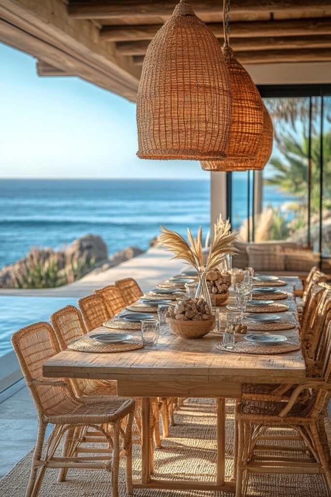 29 Cali Coastal Decor Ideas That Blend Beachy Vibes with Modern Style 7 Coastal Dining Vista