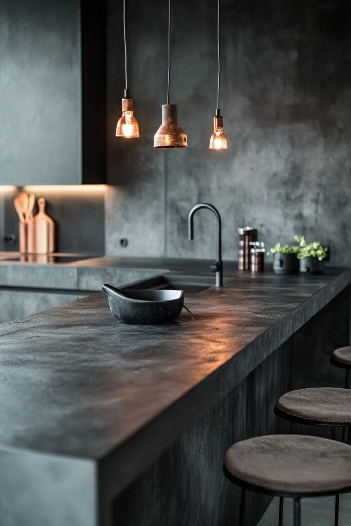 29 Kitchen Decorating Ideas to Bring Personality to Your Kitchen 18 Concrete Kitchen Style