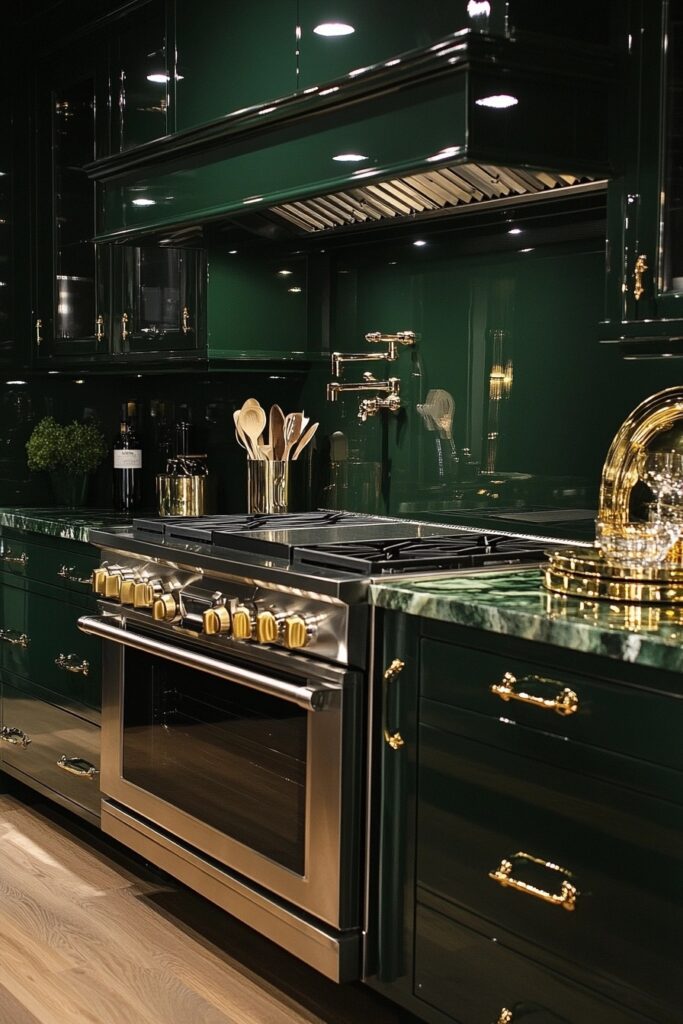 29 Kitchen Decorating Ideas to Bring Personality to Your Kitchen 9 Glossy Glam Kitchen