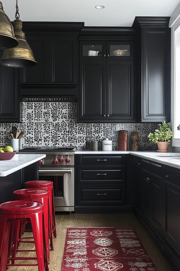 29 Kitchen Decorating Ideas to Bring Personality to Your Kitchen 20 High Contrast Kitchen