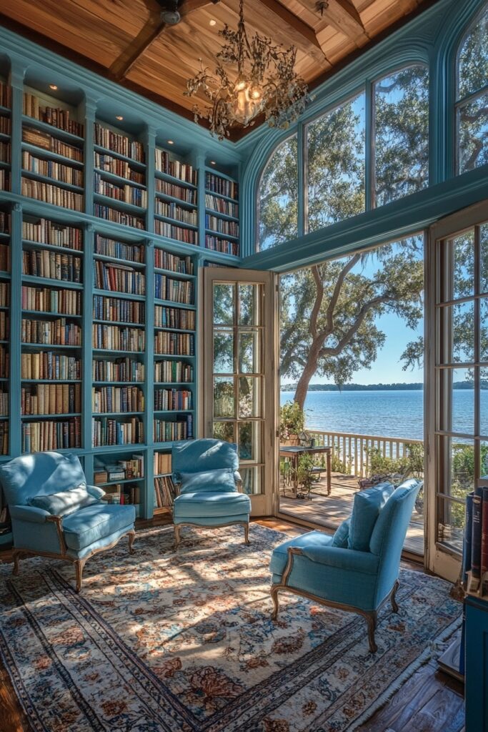 29 Cali Coastal Decor Ideas That Blend Beachy Vibes with Modern Style 16 Lagoon Reading Nook