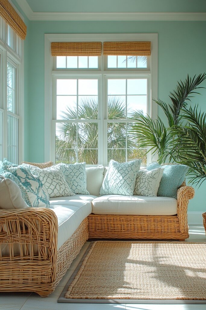 29 Cali Coastal Decor Ideas That Blend Beachy Vibes with Modern Style 14 Maritime Breeze Sunroom