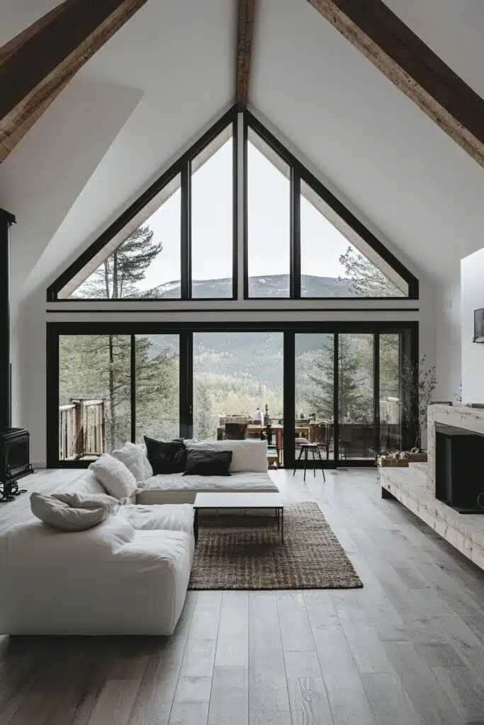 29 Small Cabin Interior Modern Ideas for a Clean and Contemporary Design 1 Minimal Mountain Living