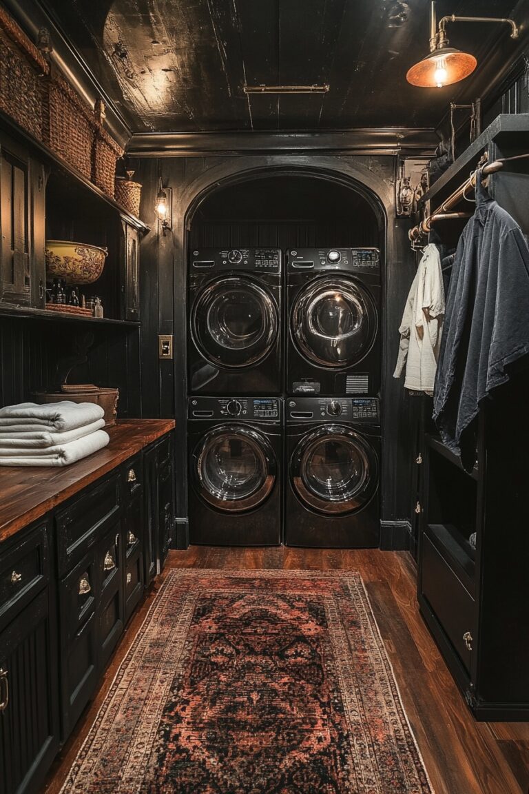 29 Western Gothic Laundry Room Ideas To Bring Rustic Charm With A Dark ...