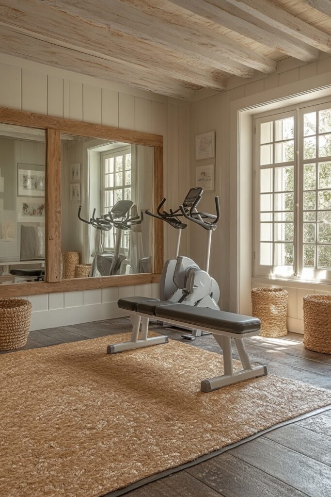 29 Cali Coastal Decor Ideas That Blend Beachy Vibes with Modern Style 25 Pelican Workout Studio