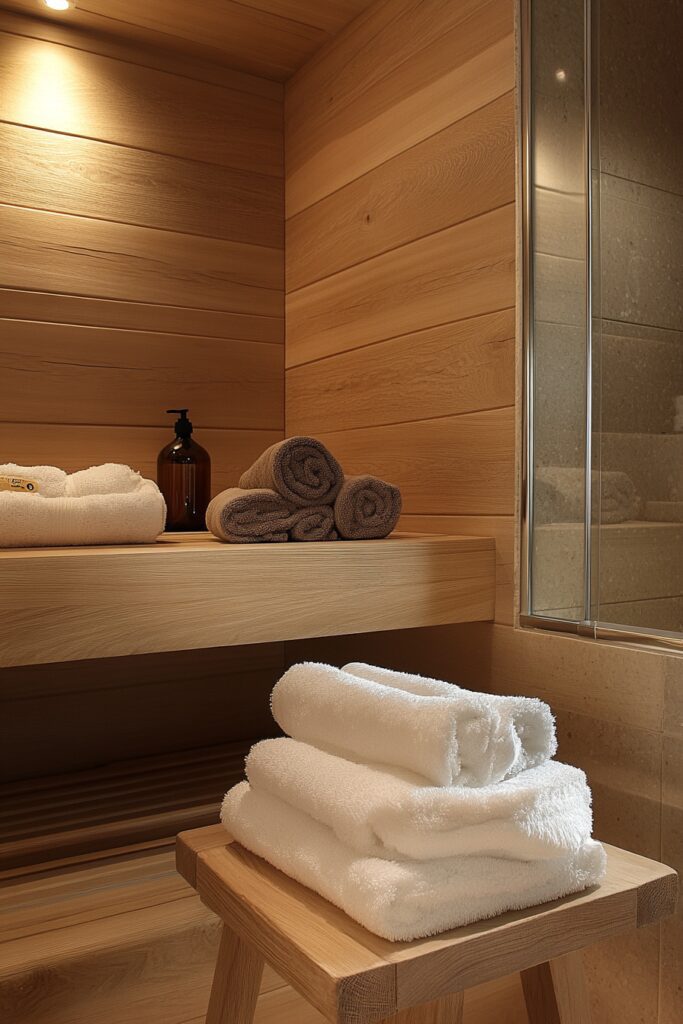 29 Small Log Cabin Interior Bathroom Ideas That Make the Most of Tiny Spaces 16 Relaxing Sauna Bathroom