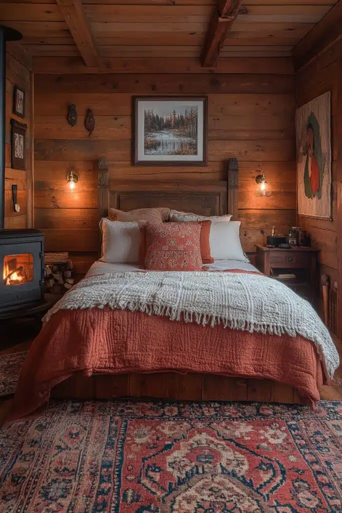 29 Small Cabin Interior Bedroom Ideas to Add Charm to Small Spaces 1 Rustic Haven Retreat