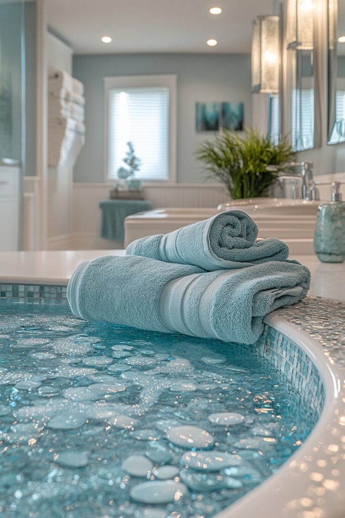 29 Cali Coastal Decor Ideas That Blend Beachy Vibes with Modern Style 20 Seaglass Spa Room