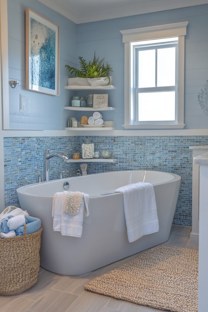 29 Cali Coastal Decor Ideas That Blend Beachy Vibes with Modern Style 3 Spa-Like Serenity