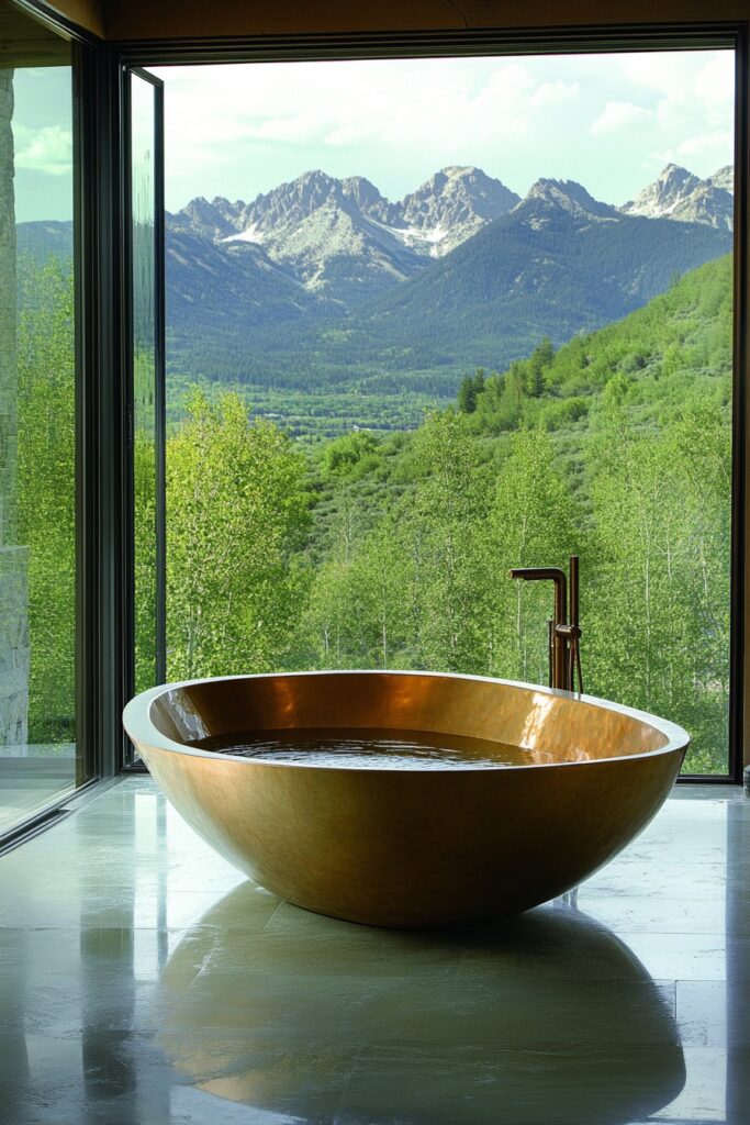 29 Small Log Cabin Interior Bathroom Ideas That Make the Most of Tiny Spaces 29 Summit View Bathroom