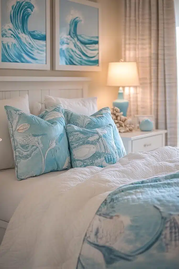 29 Coastal Preppy Dorm Room Ideas to Create a Chic Seaside Escape 1 Wave Whisperer’s Retreat