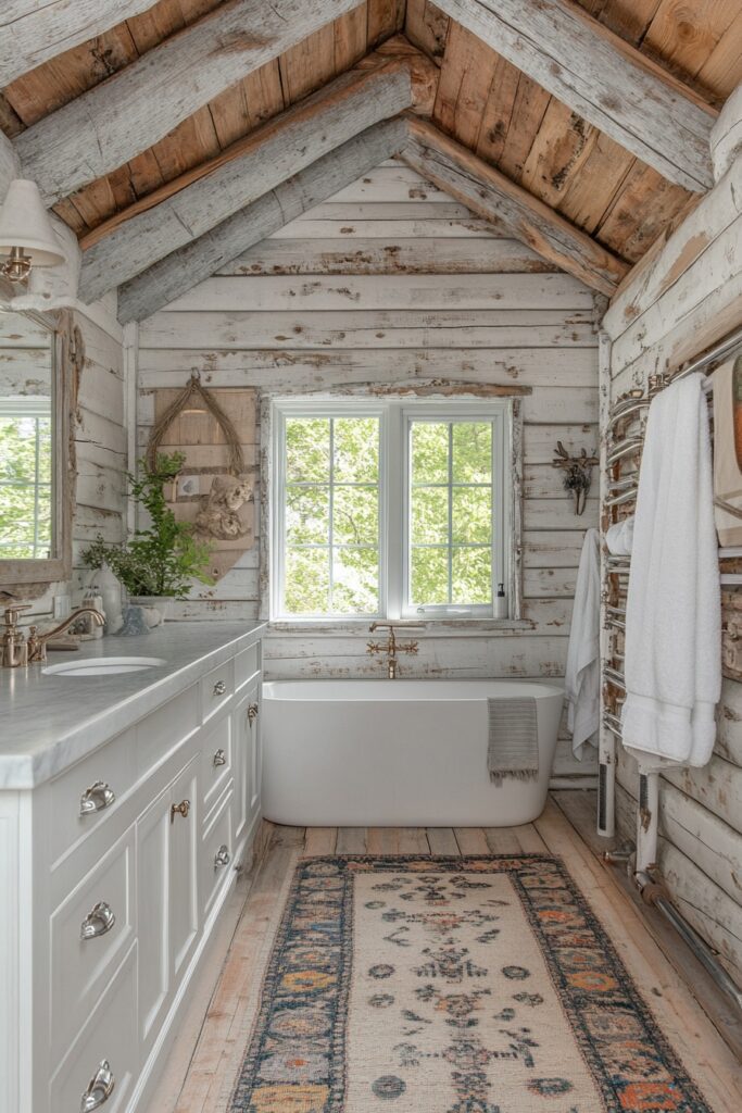 29 Small Log Cabin Interior Bathroom Ideas That Make the Most of Tiny Spaces 13 Whimsical Forest Bathroom
