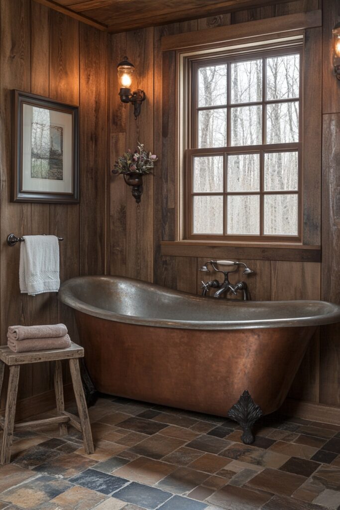 29 Small Log Cabin Interior Bathroom Ideas That Make the Most of Tiny Spaces 1 Woodland Sanctuary Bathroom