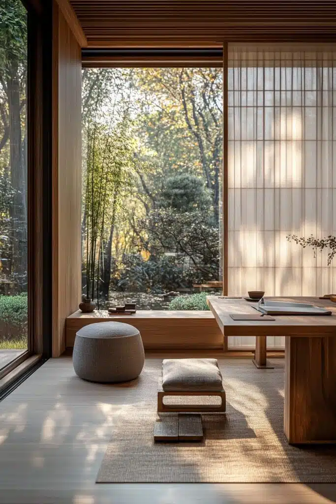 29 Small Cabin Interior Office Ideas to Create the Perfect Work Retreat 1 Zen Workspace Minimalism