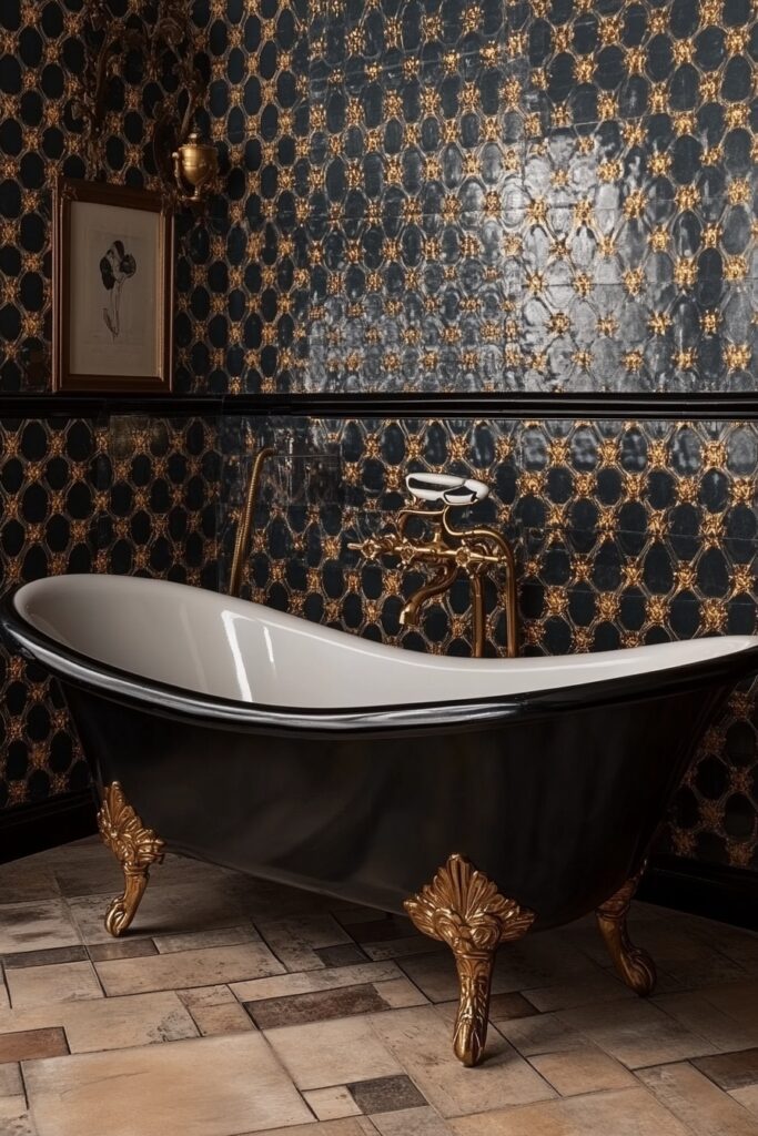 29 Loft Bathrooms for Creating the Perfect Soothing Sanctuary 6 Art Deco Glam Loft Bathroom