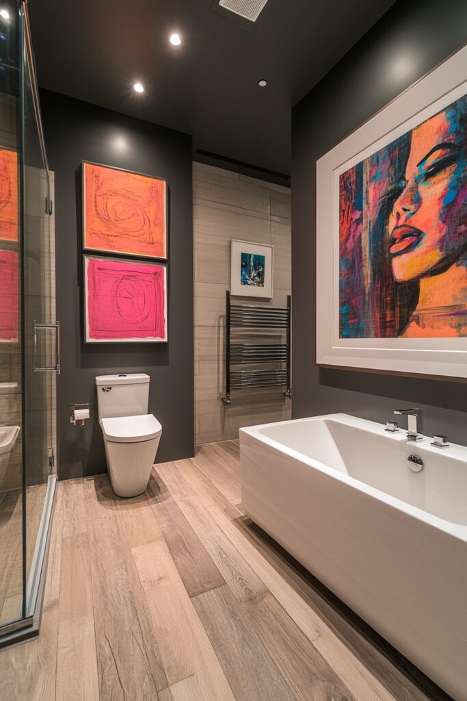 29 Loft Bathrooms for Creating the Perfect Soothing Sanctuary 28 Artistic Bathroom Flair