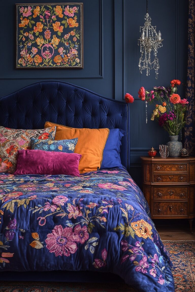 29 Navy Blue Boho Bedroom Ideas For A Peaceful Sanctuary