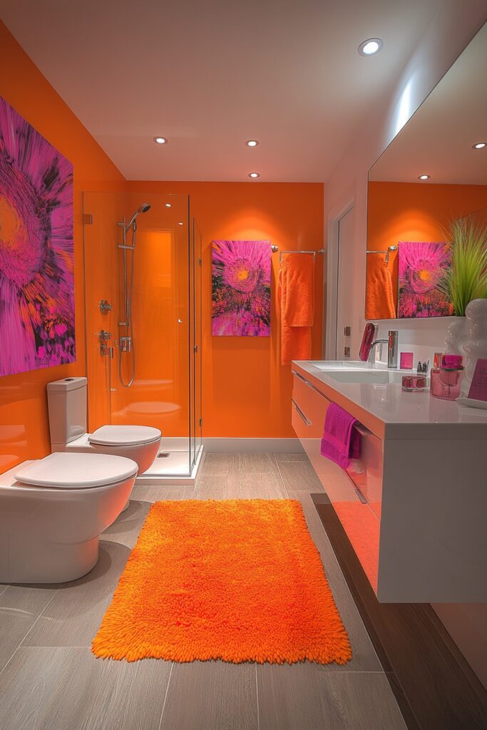 29 Loft Bathrooms for Creating the Perfect Soothing Sanctuary 12 Bold and Bright Bathroom