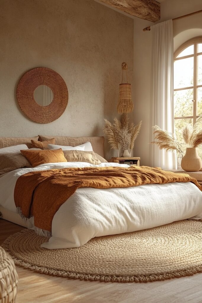 29 Orange Boho Bedroom Ideas for a Playful and Vibrant Bedroom Makeover 23 Cinnamon Nook