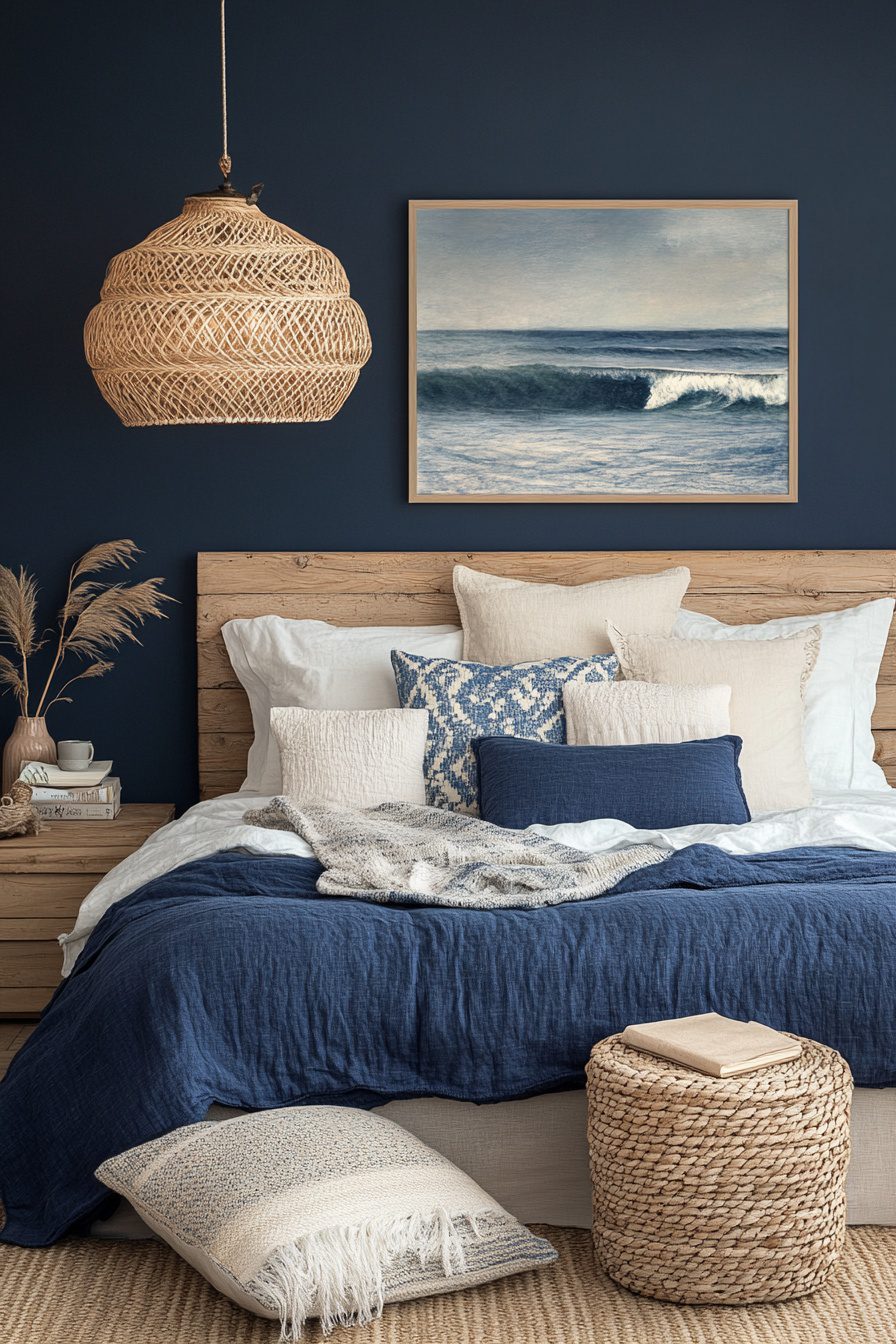 29 Navy Blue Boho Bedroom Ideas For A Peaceful Sanctuary
