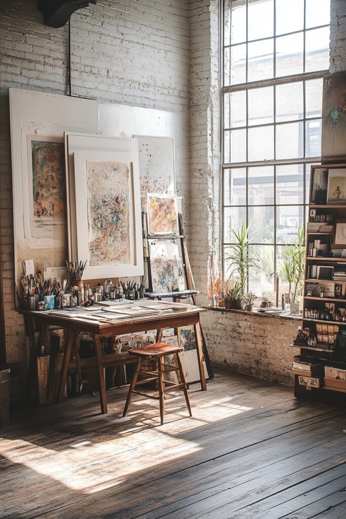 29 Loft Apartment Ideas to Maximize Your Urban Living 15 Creative Loft Art Studio