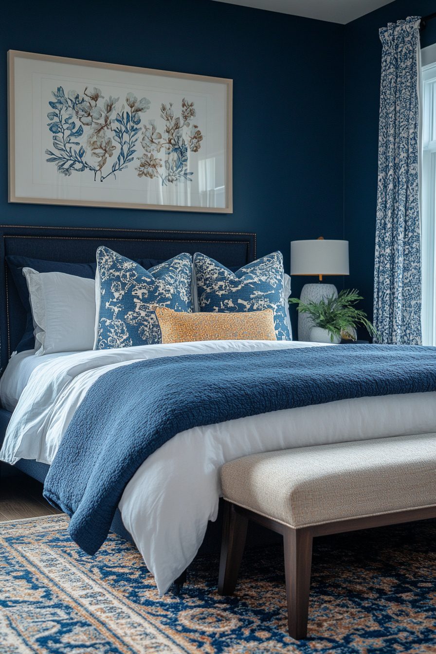 29 Navy Blue Boho Bedroom Ideas For A Peaceful Sanctuary