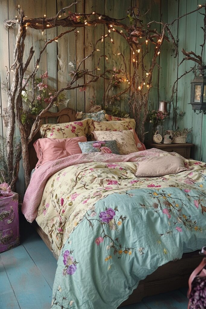 29 Cozy Cabin Bedrooms for a Relaxing and Peaceful Escape 7 Enchanted Forest Room