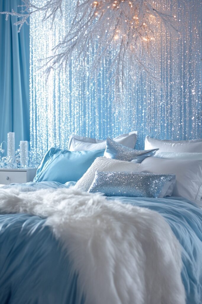 29 Boho Xmas Decor Bedroom Ideas for Crafting a Relaxing and Stylish Christmas Vibe 29 Icy Spark Boho Haven