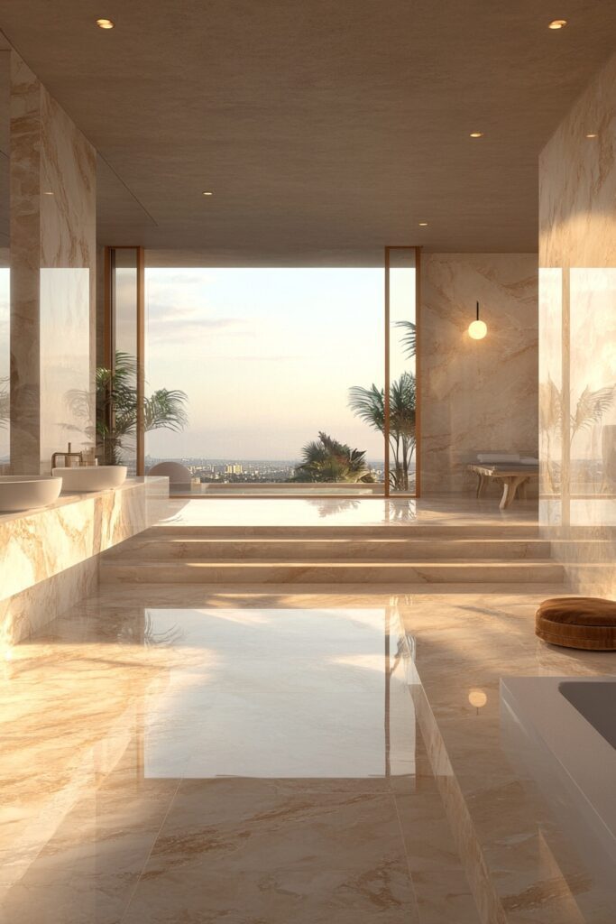 29 Loft Bathrooms for Creating the Perfect Soothing Sanctuary 15 Luxury Marble Loft Bathroom